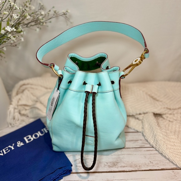 NWT Dooney & Bourke Florentine Hattie Drawstring - Pale Blue - Picture 3 of 12